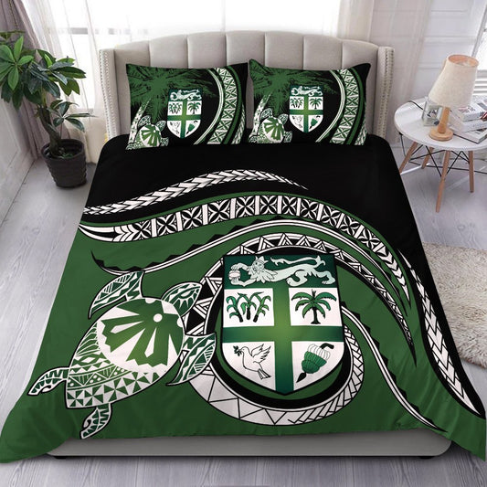 Polynesian Home Set Fiji Masi Turtle Bedding Set Duvet Cover and Pillow Cases LT10