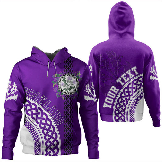 Custom Scotland Purple Thistle Hoodie RLT12