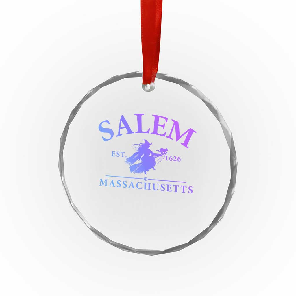 1692 They Missed One Crystal Glass Ornament Halloween Salem Witch Trials TS10