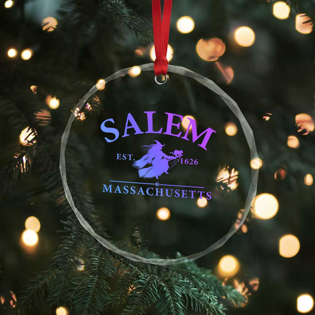 1692 They Missed One Crystal Glass Ornament Halloween Salem Witch Trials TS10