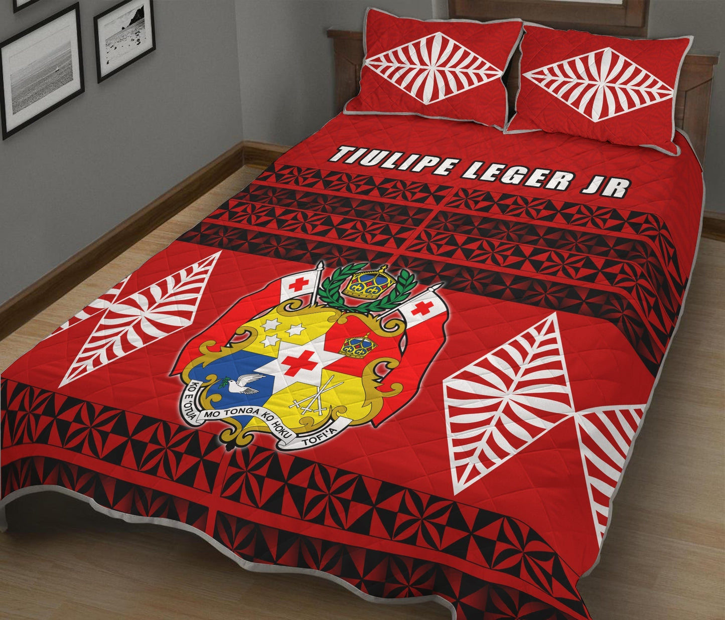 (TIULIPE LEGER JR) Tonga Quilt Bed Set - Tongan Pattern LT13