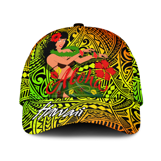 Hawaii Hula Girl Reggae Cap LT2