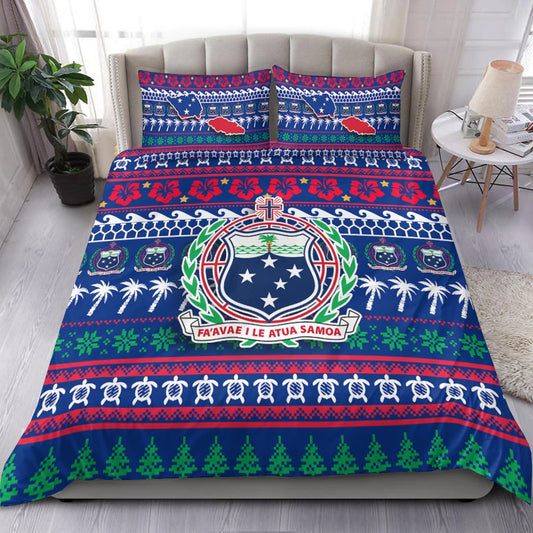 Samoa Christmas Bedding Set Ugly Christmas LT12