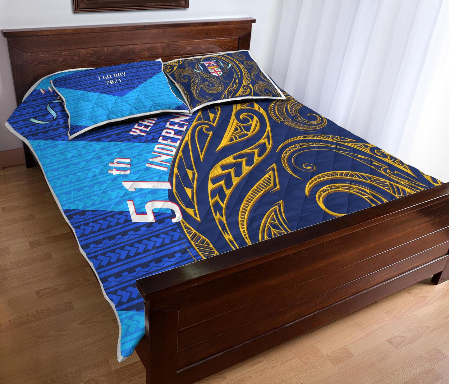 Fiji Day Quilt Bed Set - 51th Year Of Independence LT20