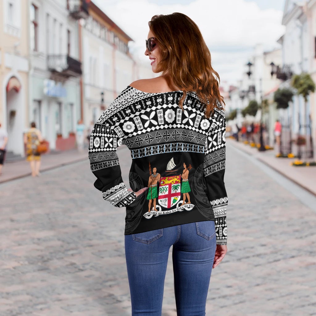 Fiji Rugby Off Shoulder Sweater Lifestyle 2022 Flying Fijians LT13