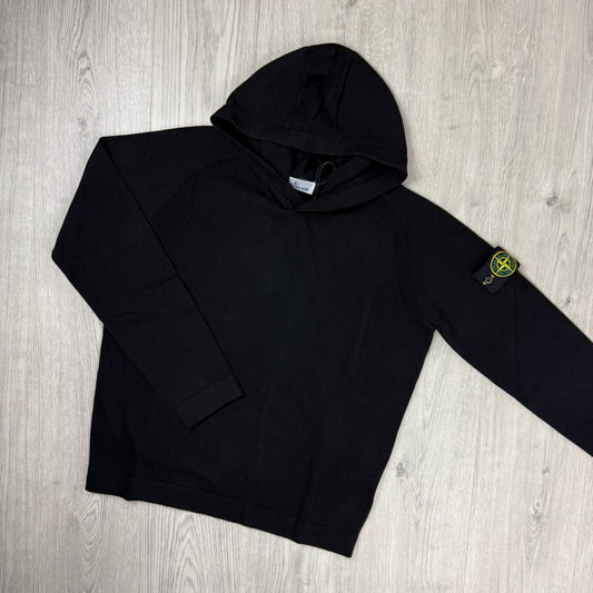 Stone Island Knit Hoodie - Black