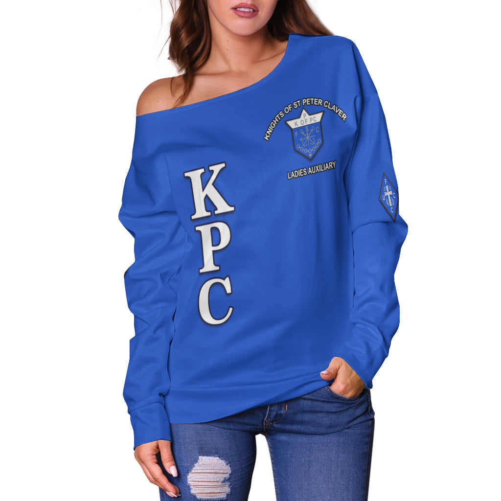 Knights of Peter Claver and Ladies Auxiliary Women Off Shoulder Sweater LT12
