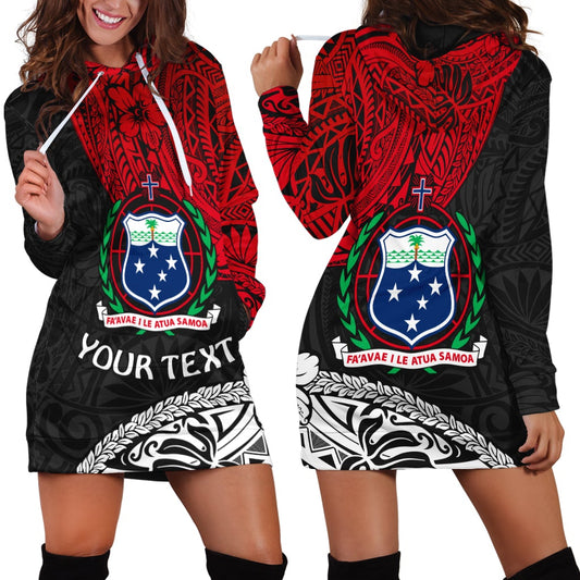 (Custom Personalised ) Samoa Hoodie Dress Beloved Samoan Mix Polynesian Pattern LT13
