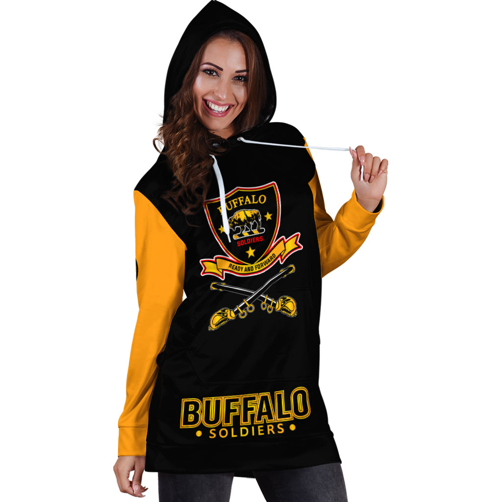 (Custom Personalied) Buffalo Soldiers African American Legend Of The Black Soldiers Hoodie Dress - LT2