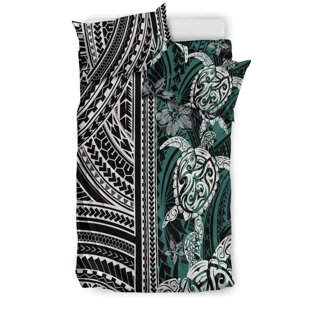 Polynesian Bedding Set Turtle With Ethnic Motives and Floral Elements LT20