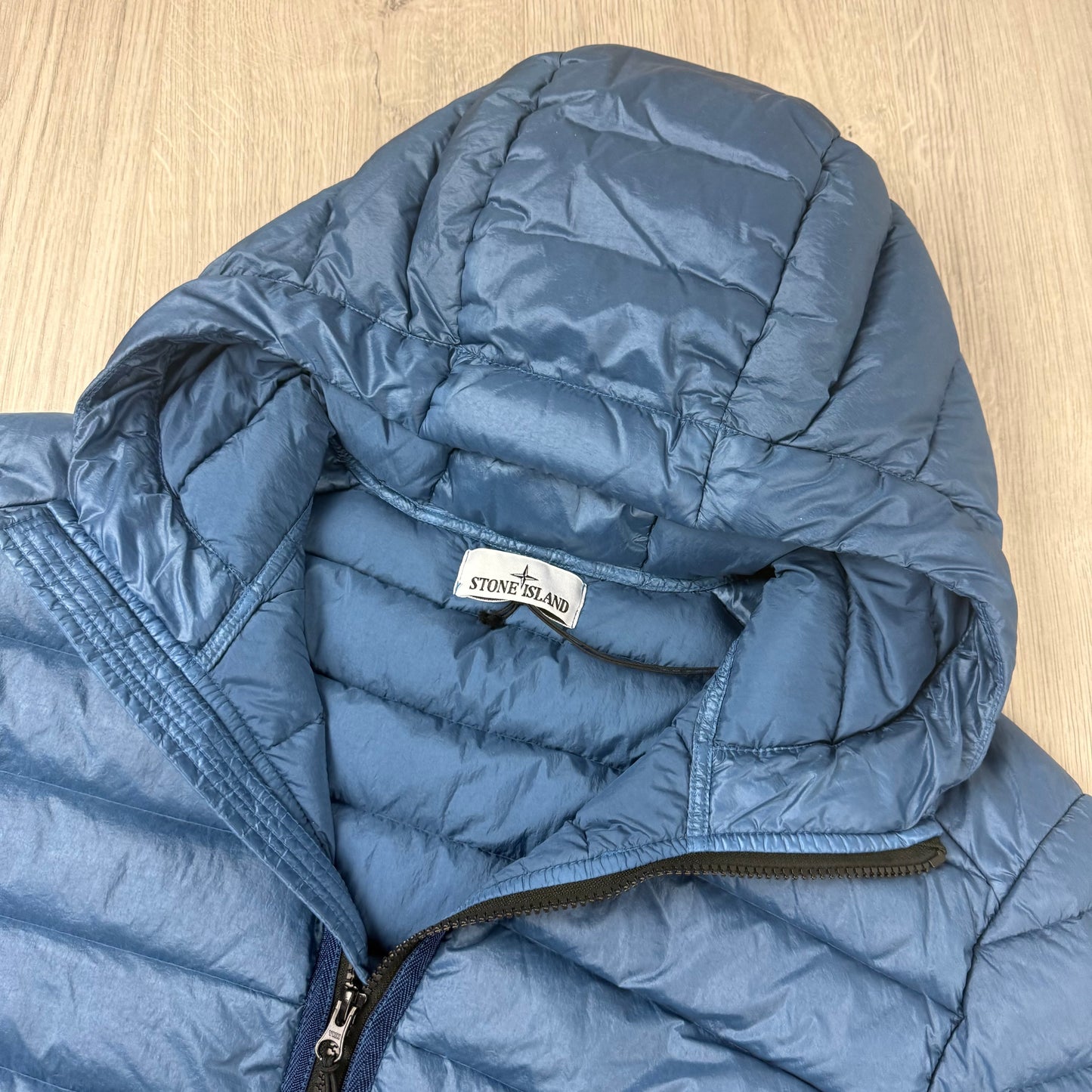Stone Island Woven Down Jacket - Avio Blue