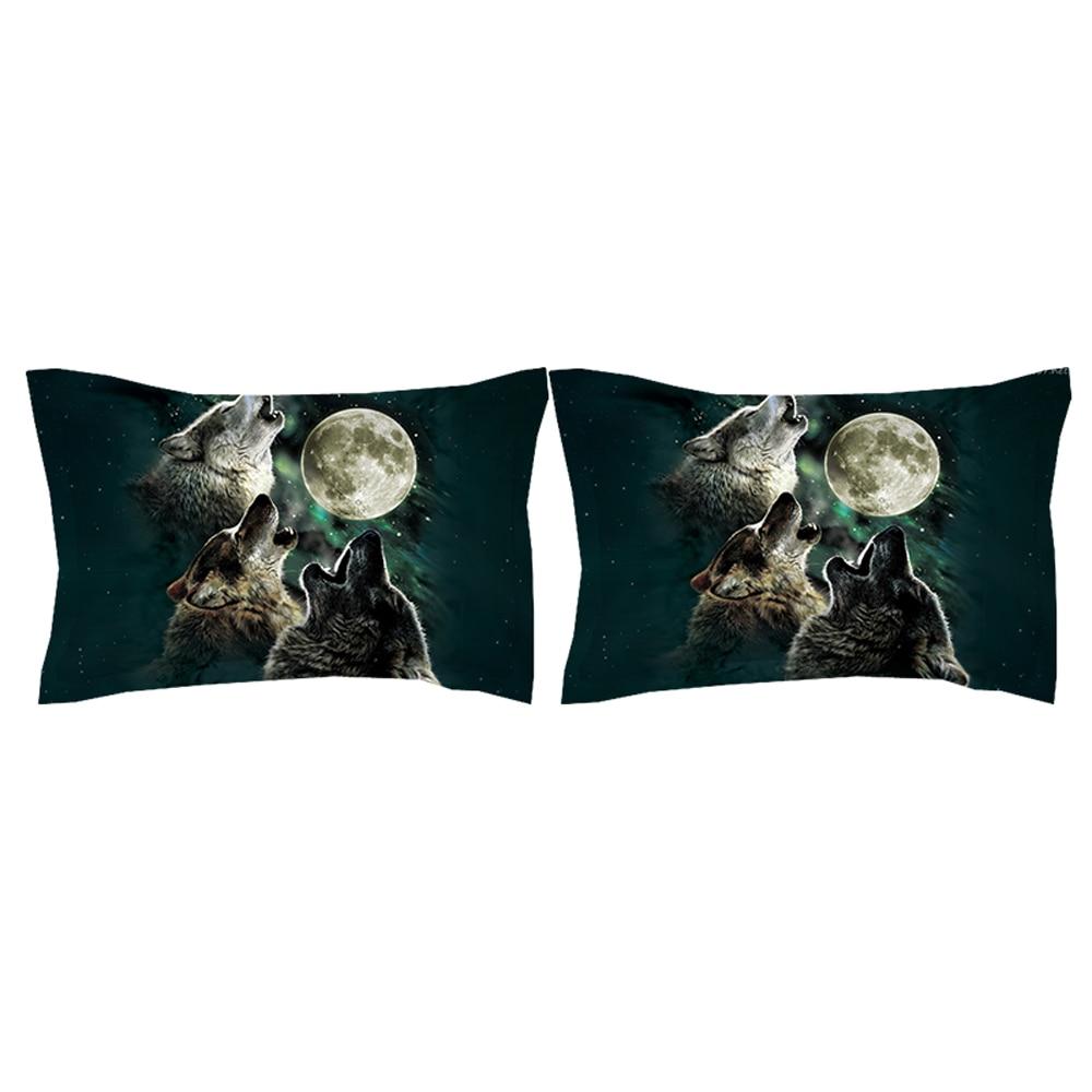 Native American Howling Wolves Under Moonlight Bedding Set LT10