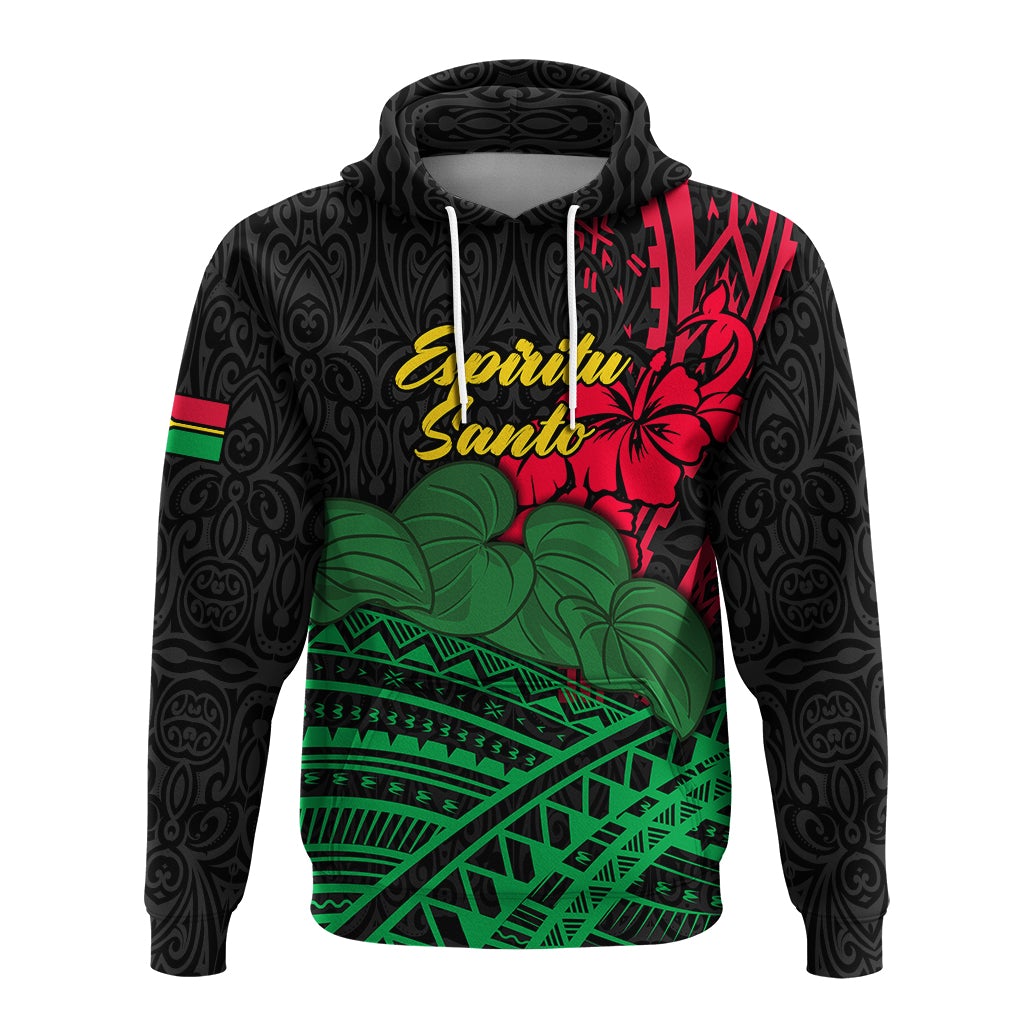 Custom Vanuatu Espiritu Santo Hoodie Kava With Hibiscus LT12