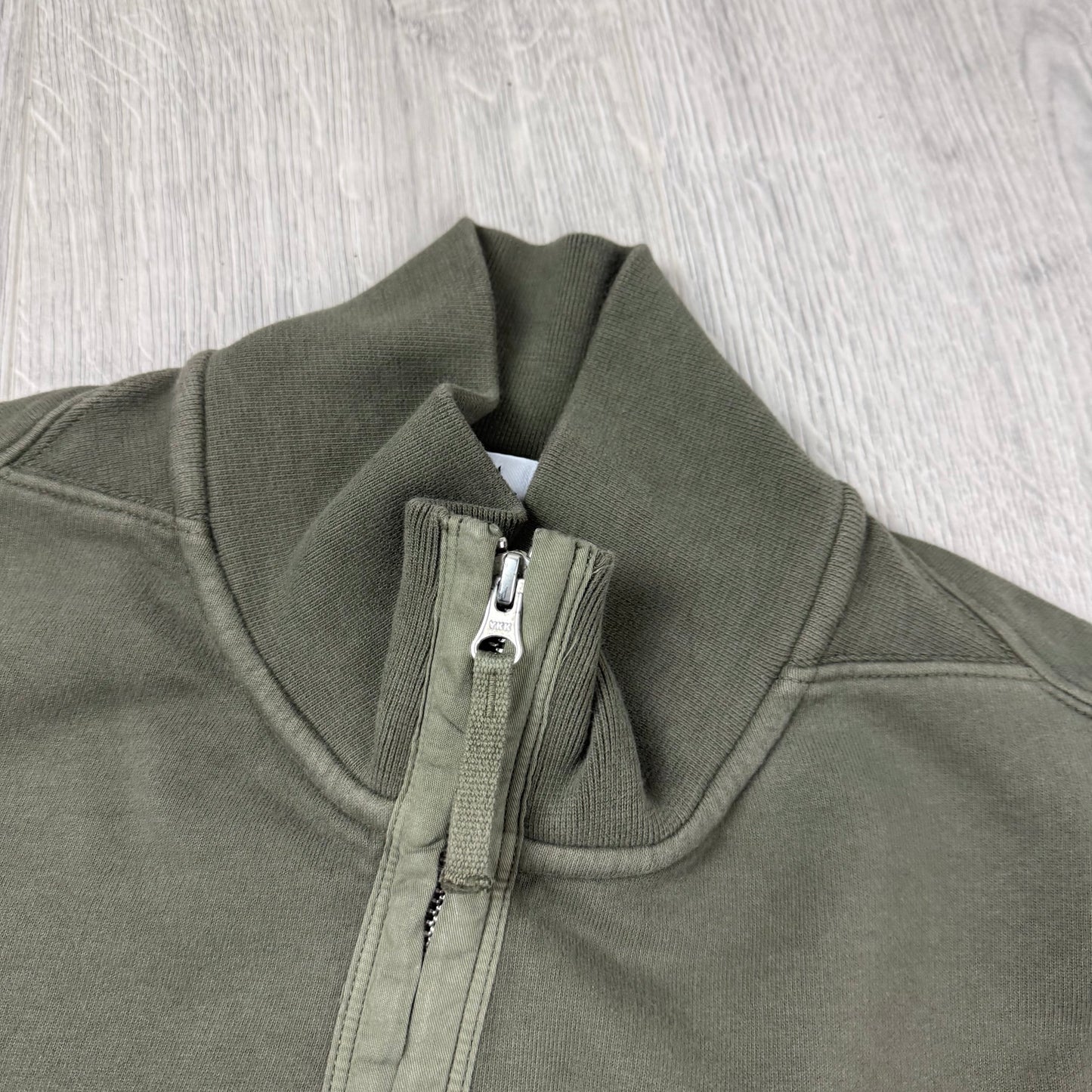 Stone Island Zip Sweatshirt - Military Green