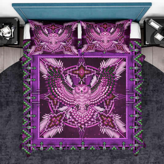 Native American Purple Mandala Thunderbird Bedding Set LT10