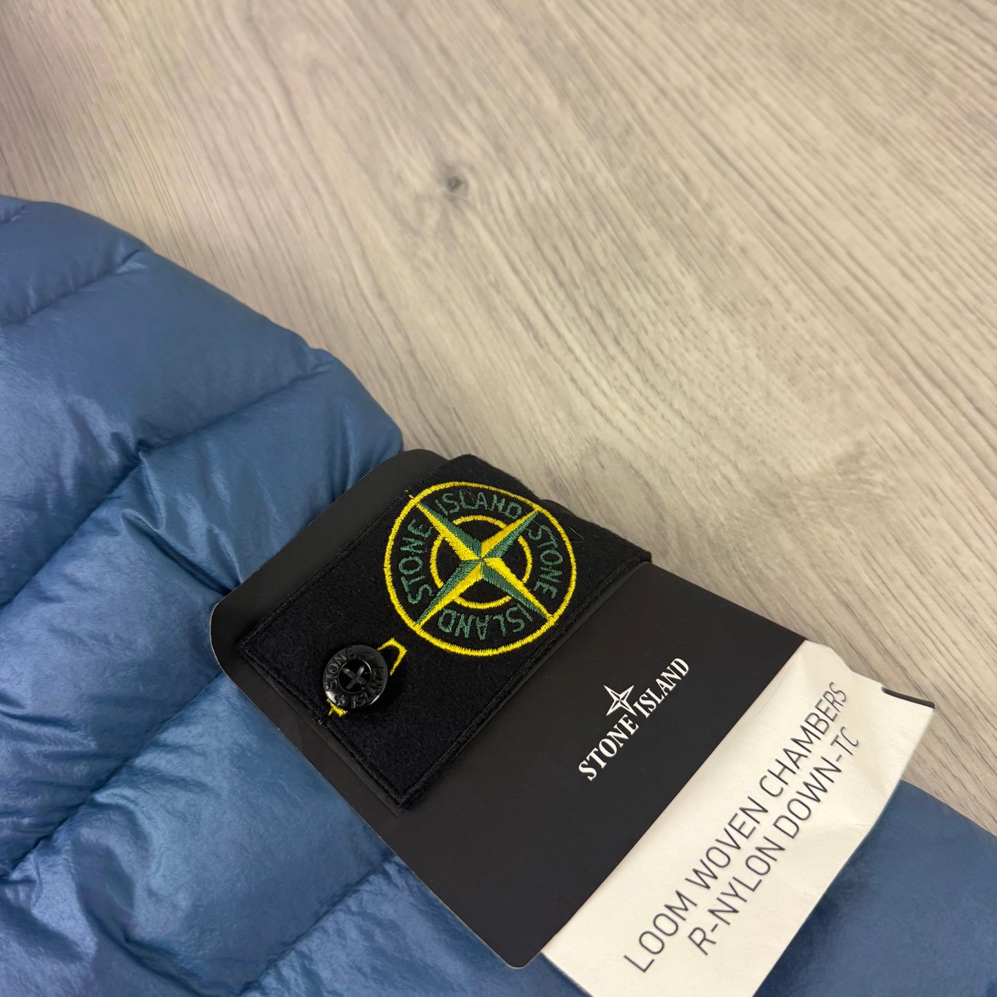 Stone Island Woven Down Jacket - Avio Blue