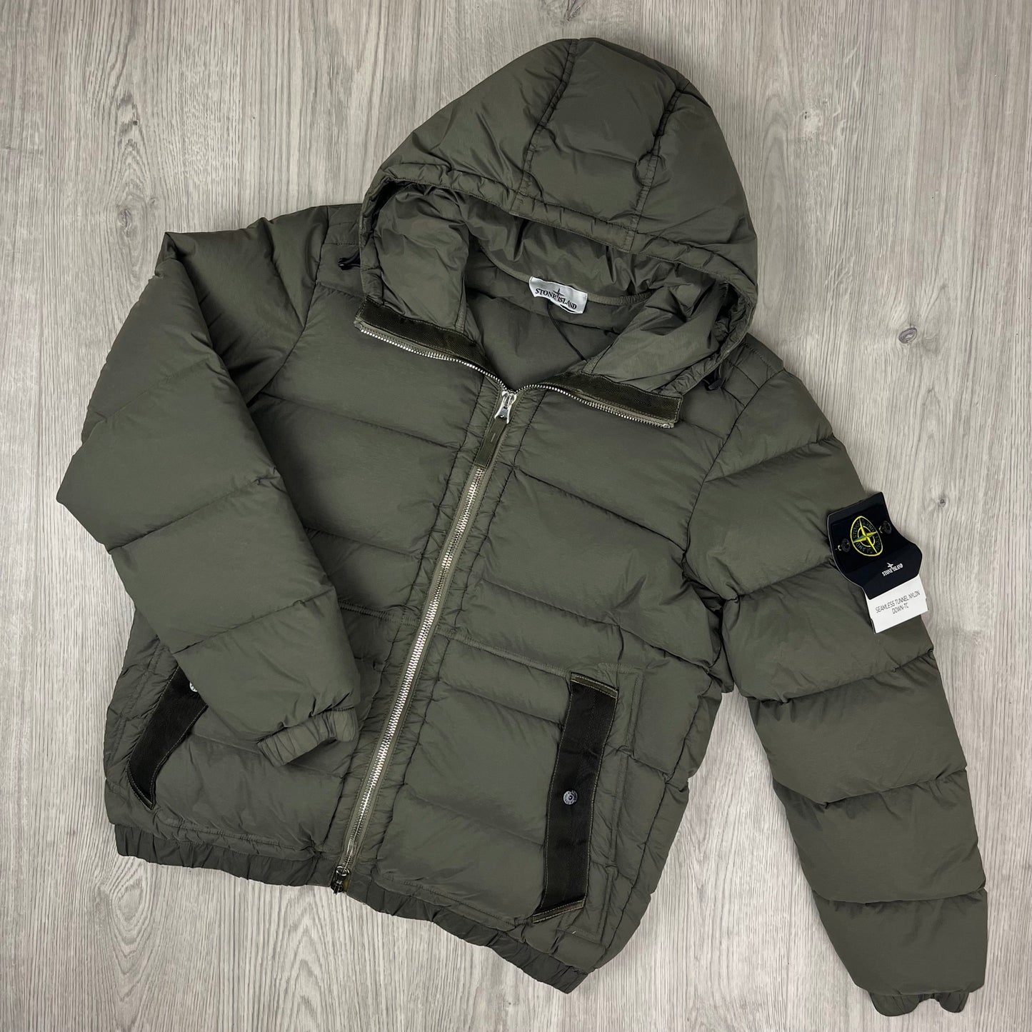 Stone Island Nylon Down Jacket - Military