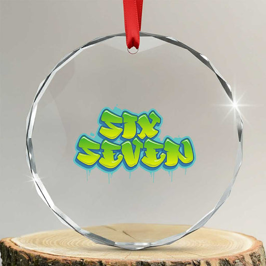 67 Meme Crystal Glass Ornament Six Seven Funny Gen Alpha Slang Saying TS10