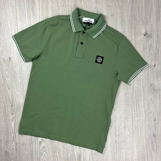 Stone Island Patch Polo Shirt - Sage