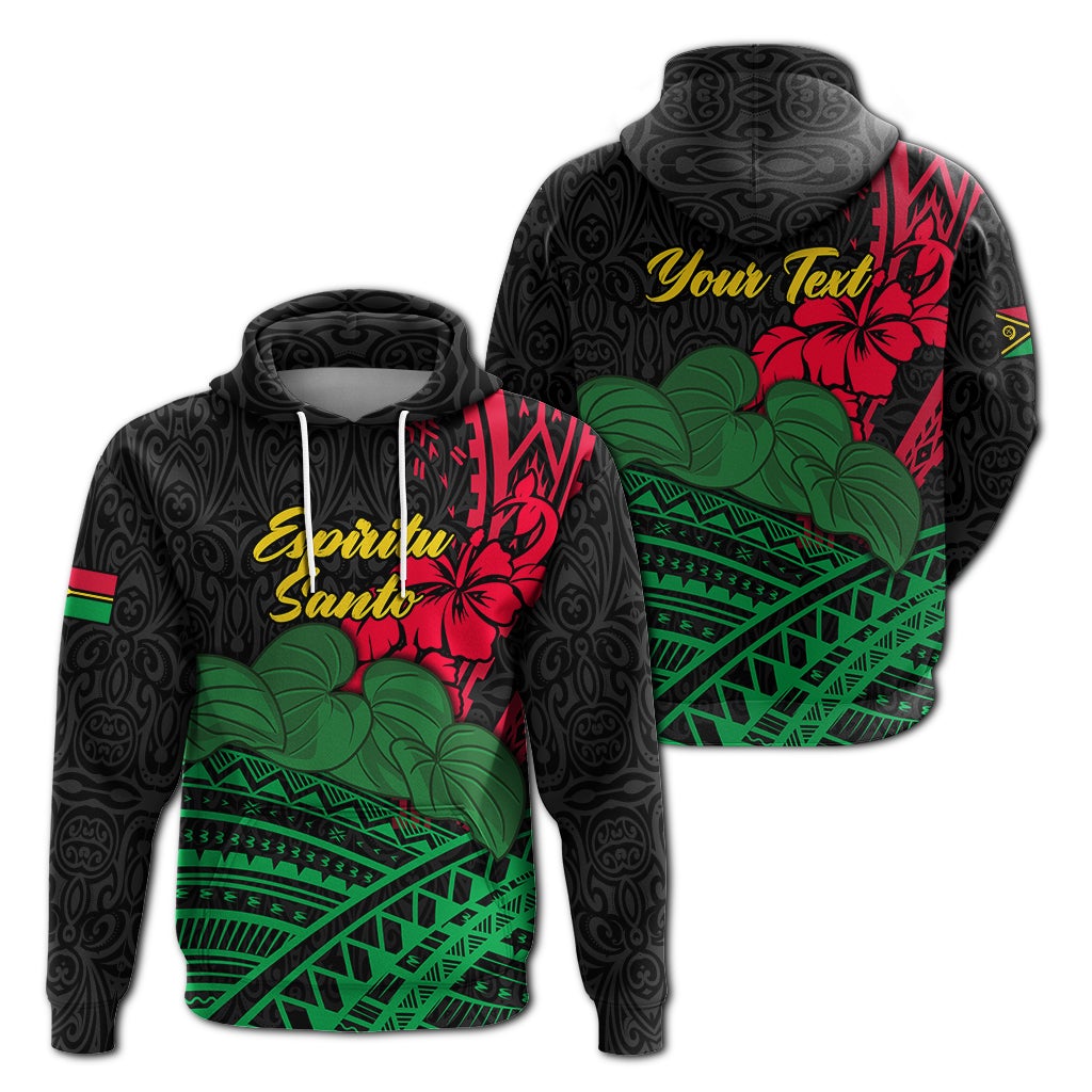Custom Vanuatu Espiritu Santo Hoodie Kava With Hibiscus LT12