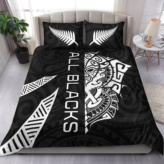 New Zealand Rugby Bedding Set Haka All Blacks mix Ta Moko LT13