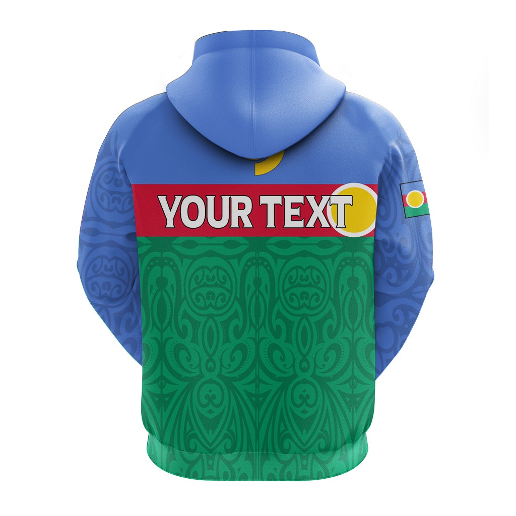 Custom Vanuatu Shefa Province Zip Up Hoodie Flag Style LT12