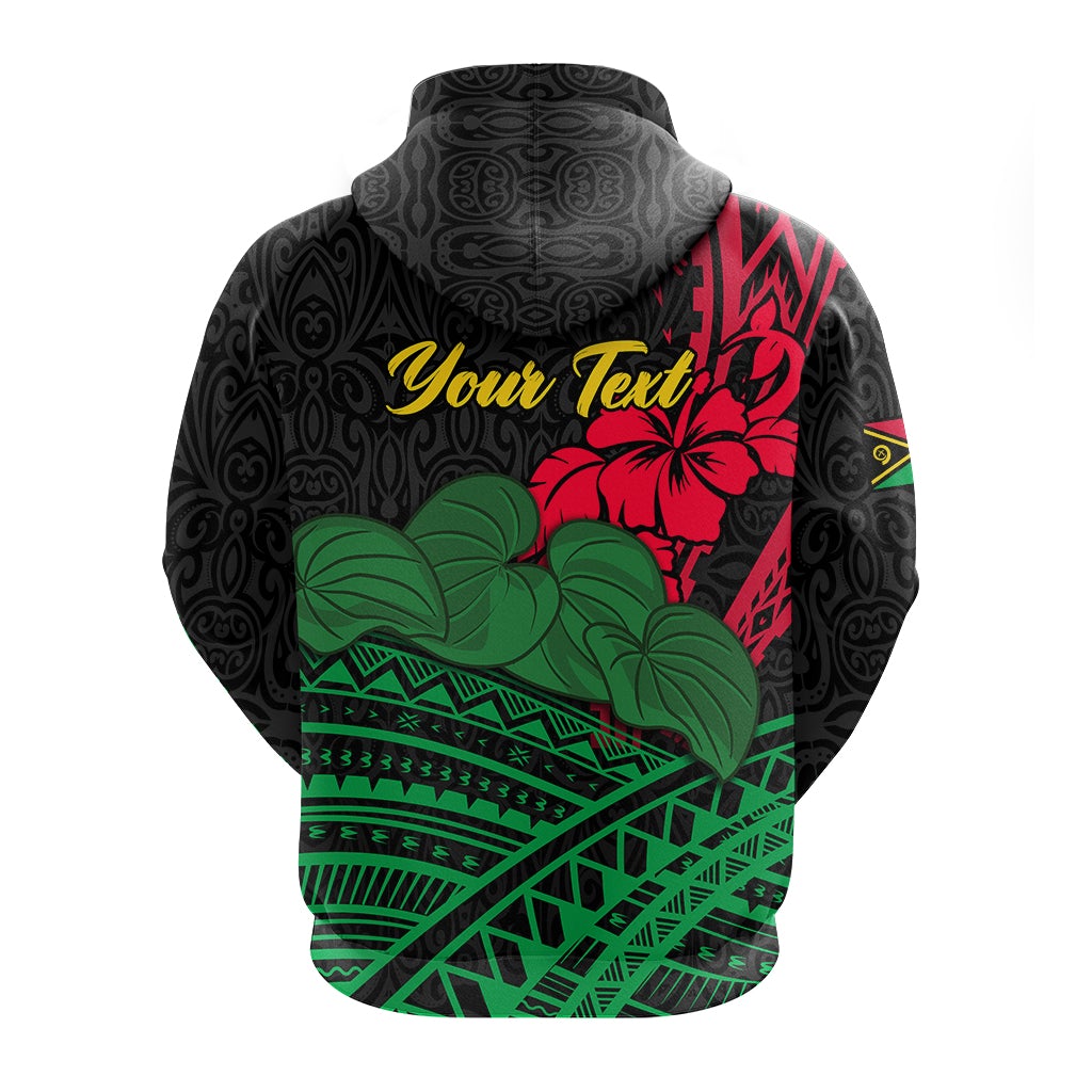 Custom Vanuatu Espiritu Santo Hoodie Kava With Hibiscus LT12