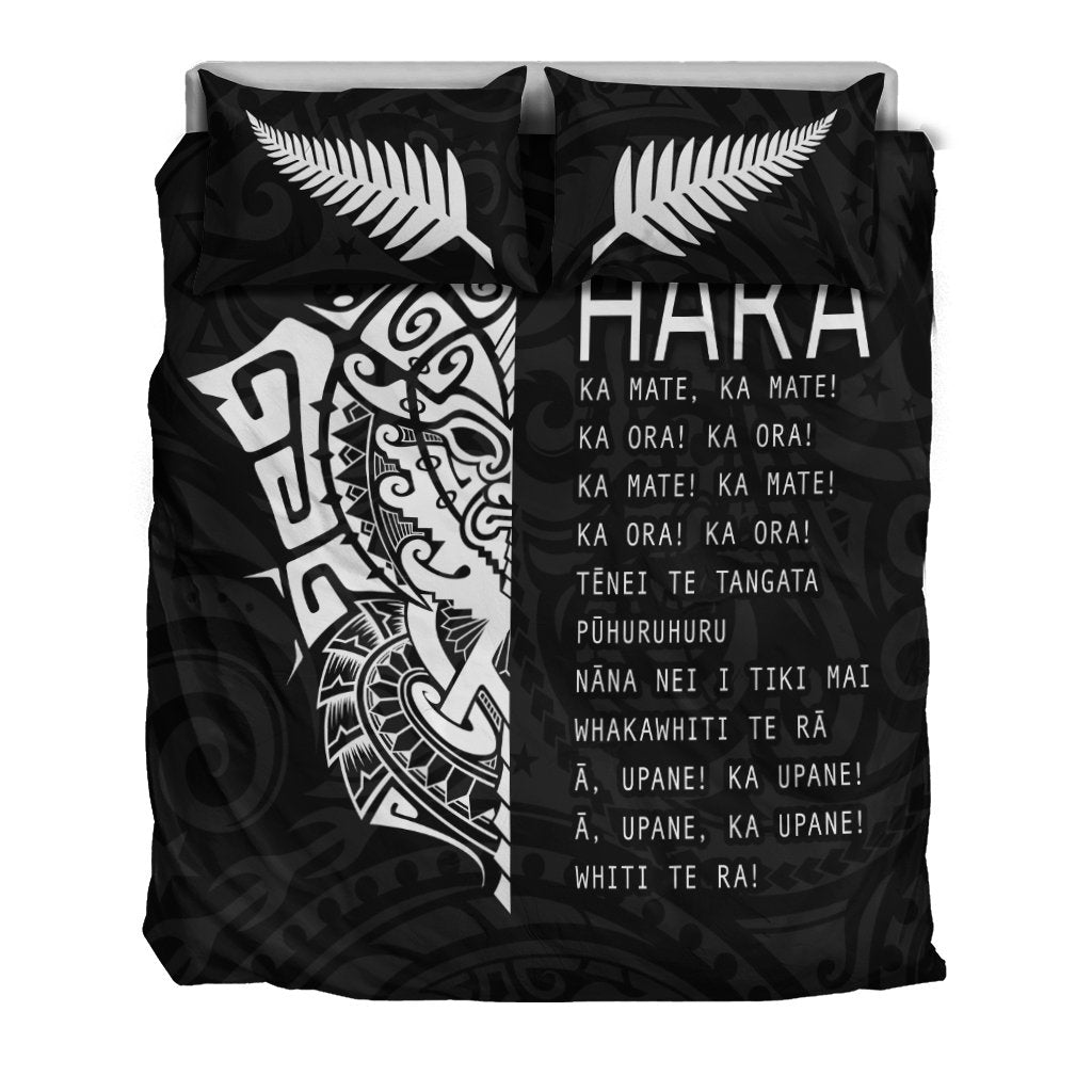 New Zealand Rugby Bedding Set Haka All Blacks mix Ta Moko Version 02 LT13
