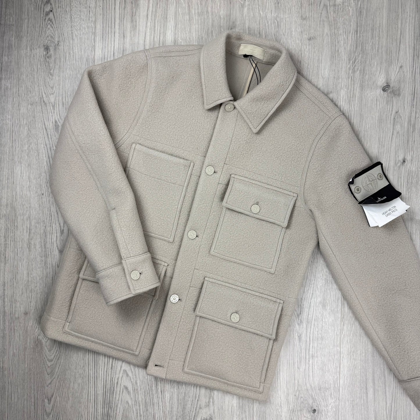 Stone Island Ghost Melton Jacket - Beige
