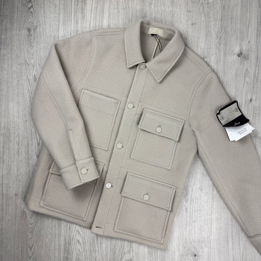 Stone Island Ghost Melton Jacket - Beige