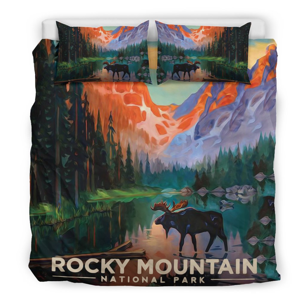 Canada Rocky Mountain Duvet Cover