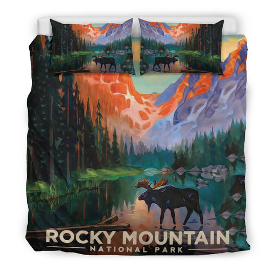 Canada Rocky Mountain Duvet Cover