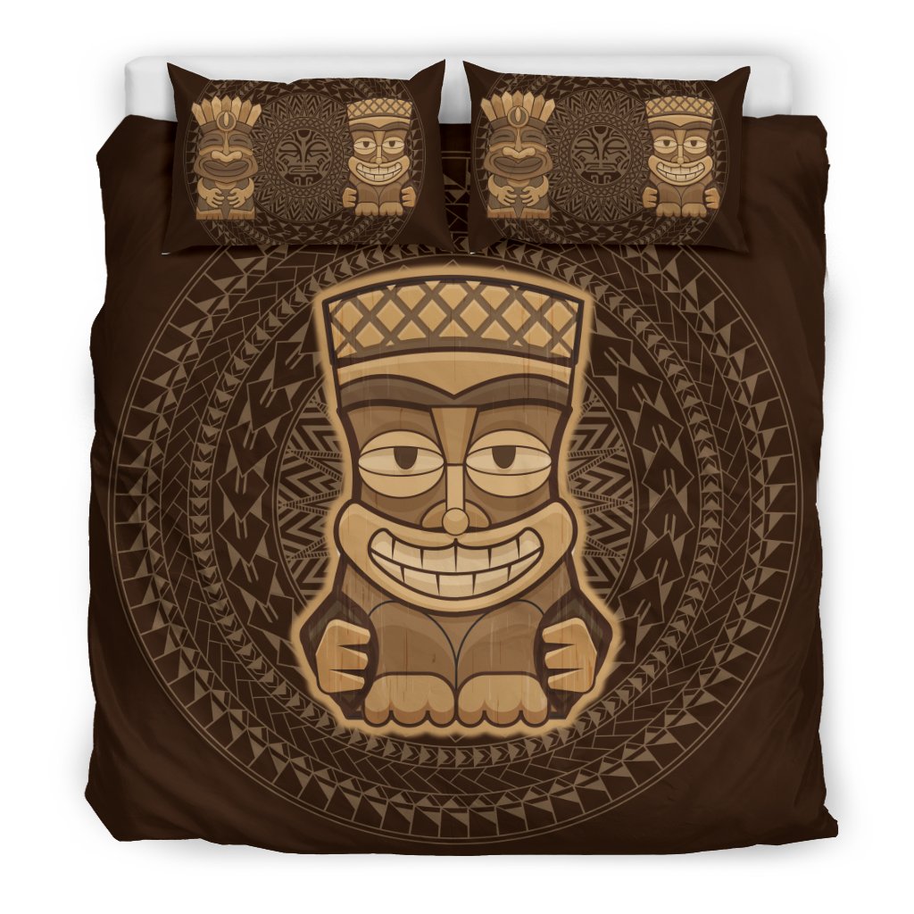 Hawaiian TiKi Funny Polynesian Bedding Set