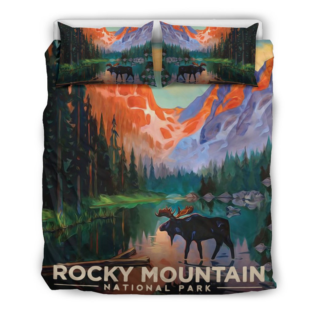 Canada Rocky Mountain Duvet Cover