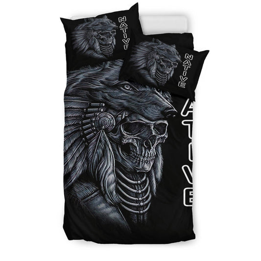 Skull Chief Native American Bedding Set LT10