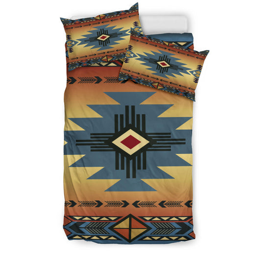 Southwest Blue Symbol Native American Bedding Set LT10