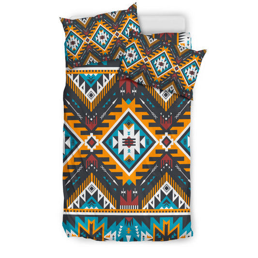 Native American Yellow Aztec Geometric Bedding Set LT10