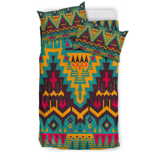 Native American Orange and Emerald Colors Bedding Set LT10