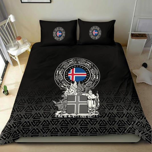 Viking Bedding Set Iceland Coat Of Arms RLT12