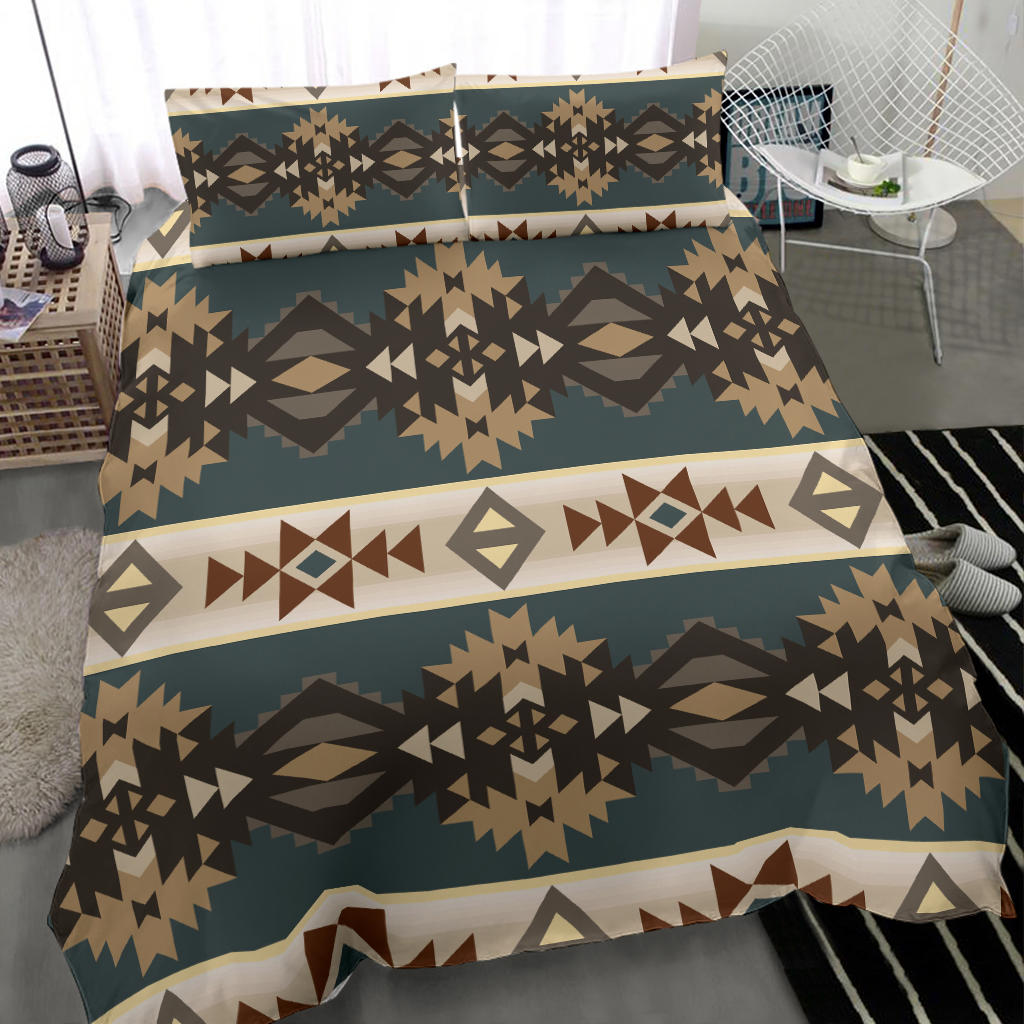 Native American Navajo Geometric Seamless Pattern Bedding Set LT10