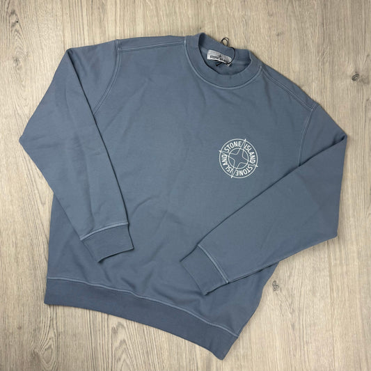 Stone Island Printed Sweatshirt - Avio Blue