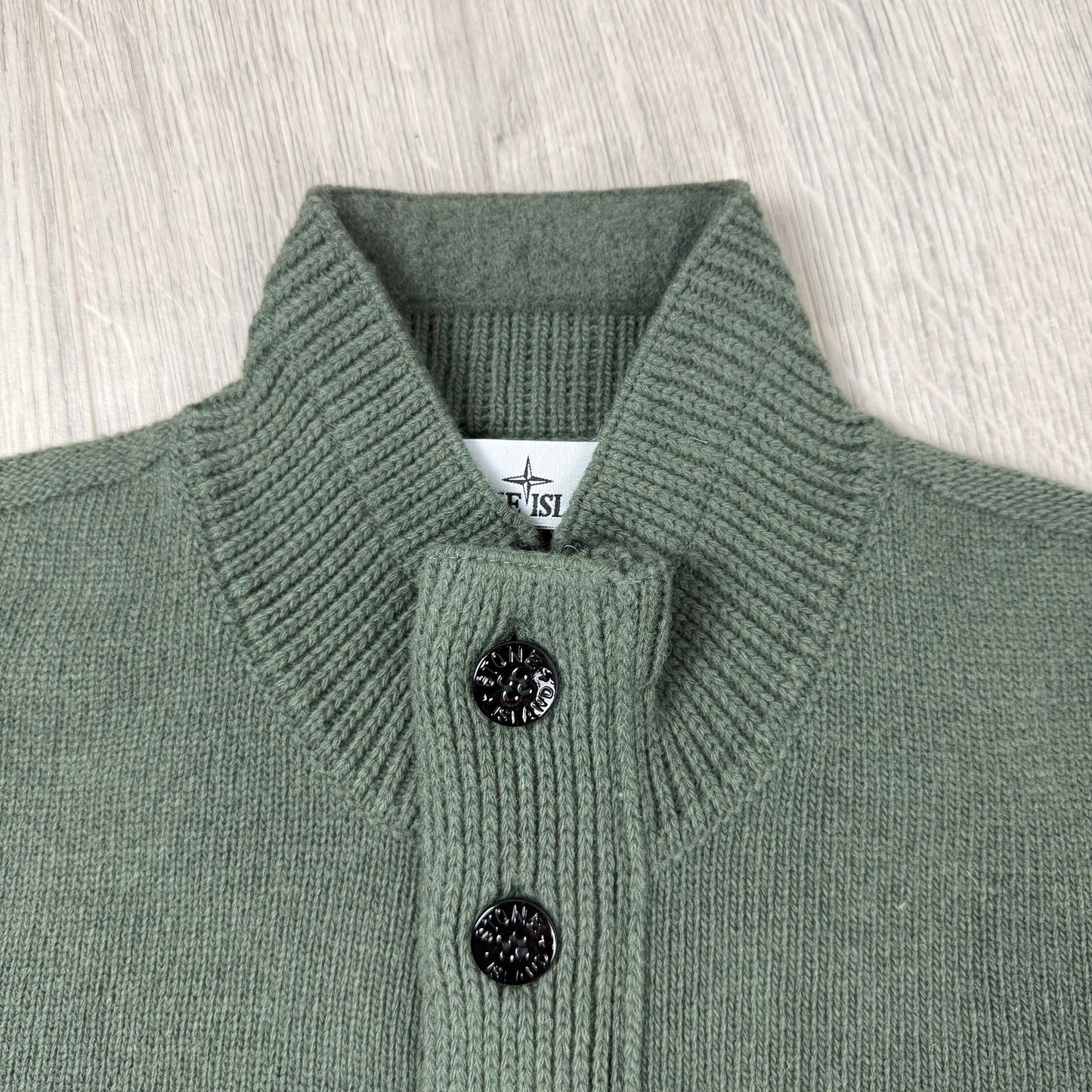 Stone Island Knit Zip Sweatshirt - Military