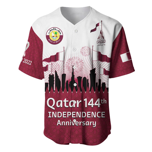 Qatar Baseball Jersey Happy 144th Independence Anniversary Mix World Cup 2022 LT14