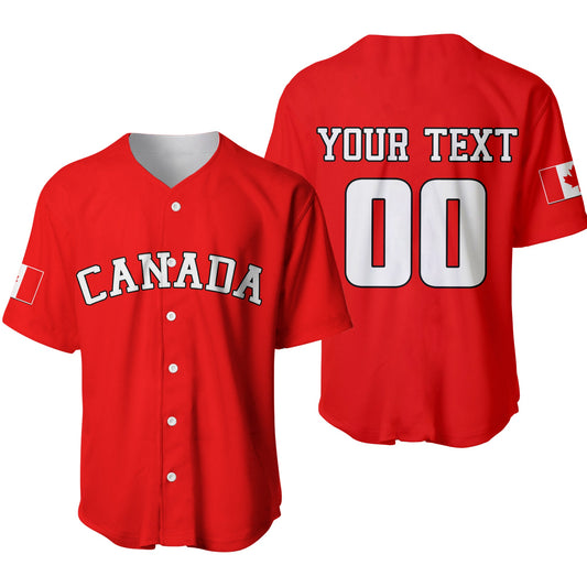 (Custom Personalised And Number) Baseball 2023 Canada Baseball Jersey Red Style LT6