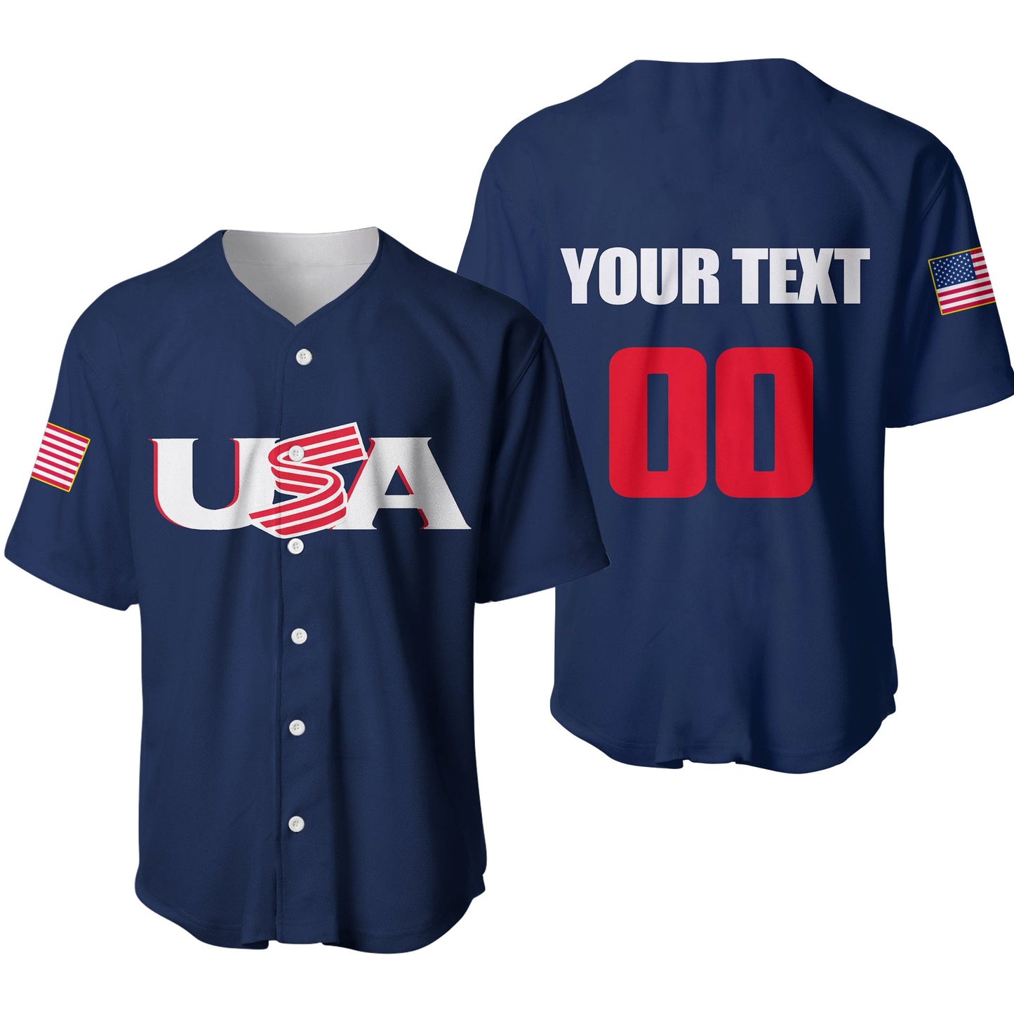 (Custom Personalised And Number) Baseball 2023 USA Baseball Jersey Blue Style LT6