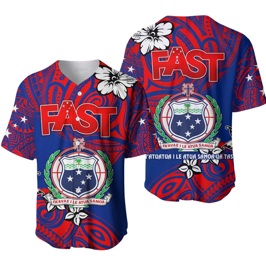 Samoa FAST Party Baseball Jersey Unique Vibes LT8