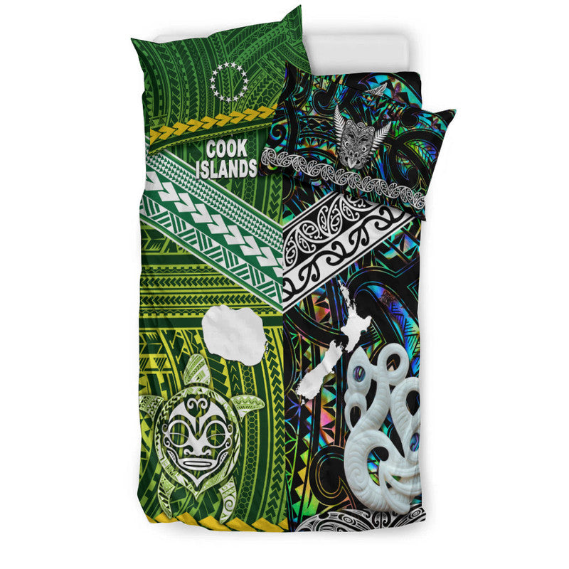 New Zealand and Cook Islands Bedding Set Together Paua Shell LT8