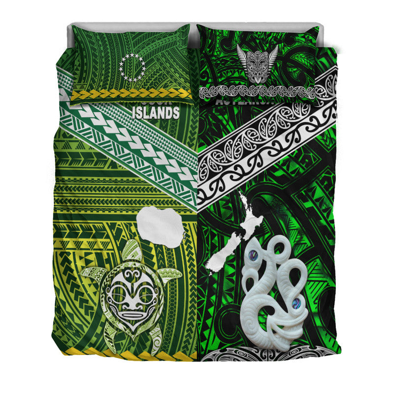 New Zealand and Cook Islands Bedding Set Together Green LT8