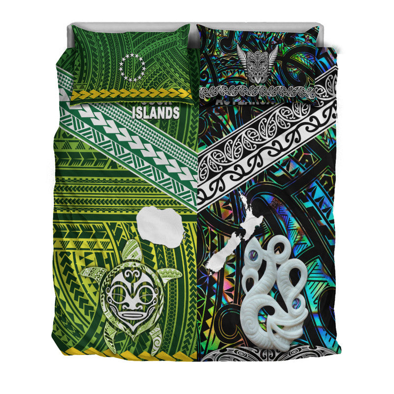 New Zealand and Cook Islands Bedding Set Together Paua Shell LT8
