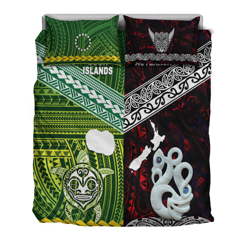 New Zealand and Cook Islands Bedding Set Together Red LT8